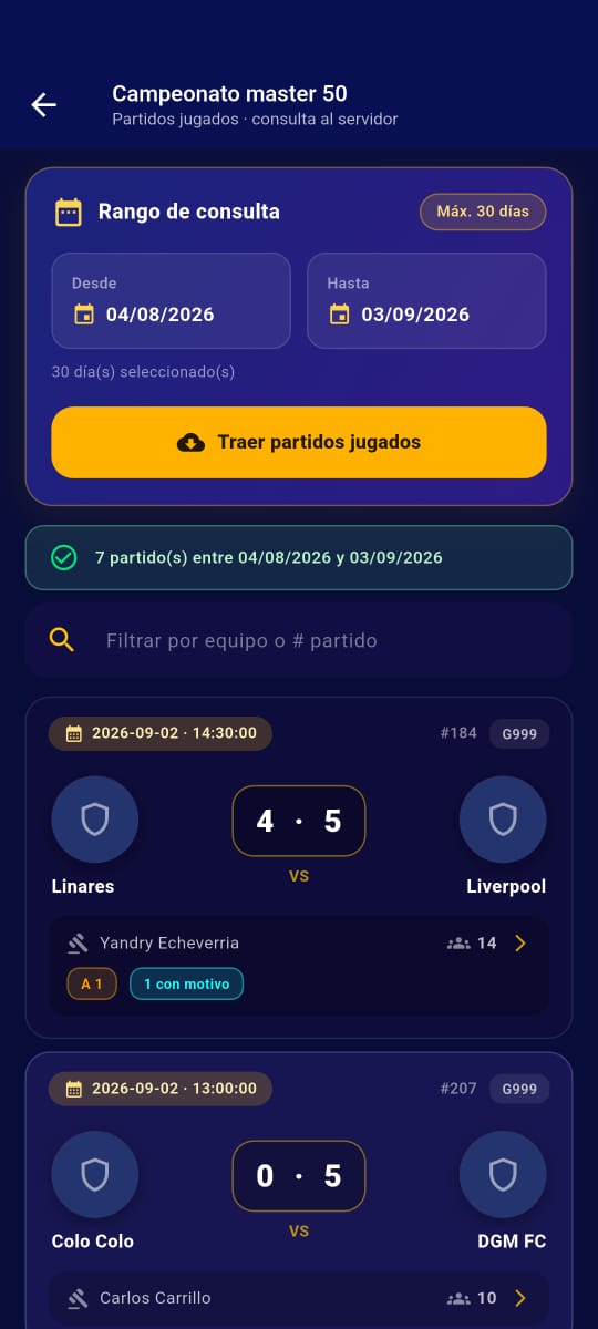 Consulta de partidos
