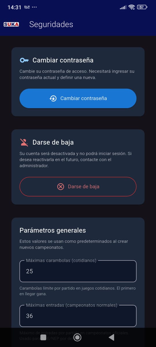 Botón Darse de Baja
